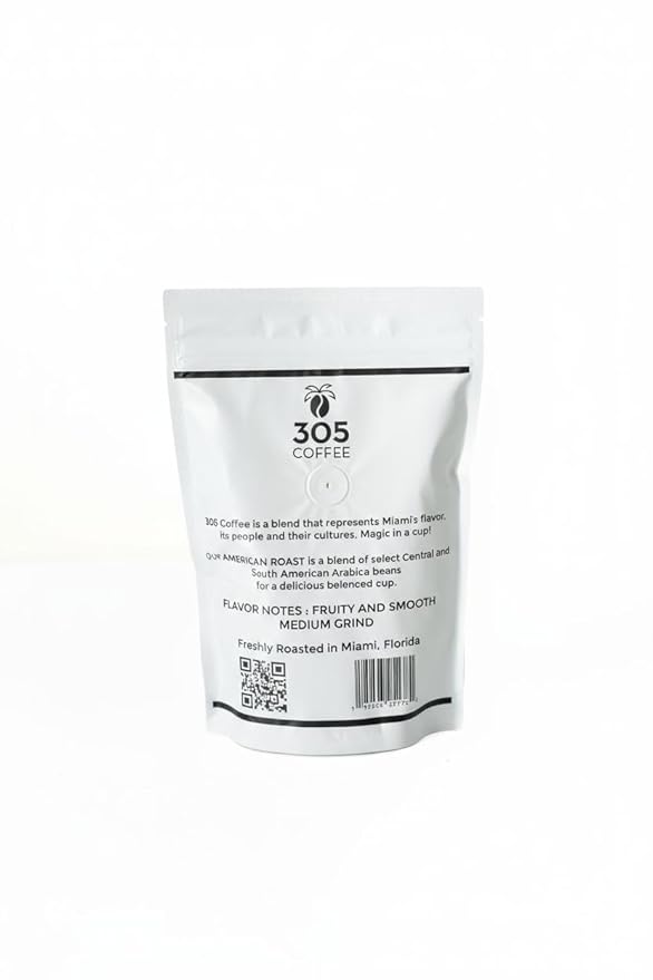 305 Coffee Miami Blend Ground Coffee – Premium American Roast, 10 oz (Medium Roast, Ground)