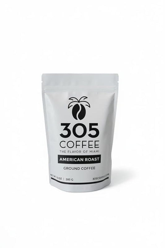 305 Coffee Miami Blend Ground Coffee – Premium American Roast, 10 oz (Medium Roast, Ground)