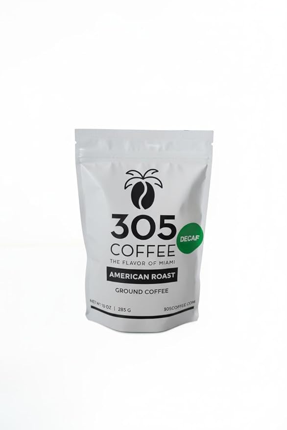 305 Coffee Miami Blend Decaf Ground Coffee  (10 onzas, descafeinado)